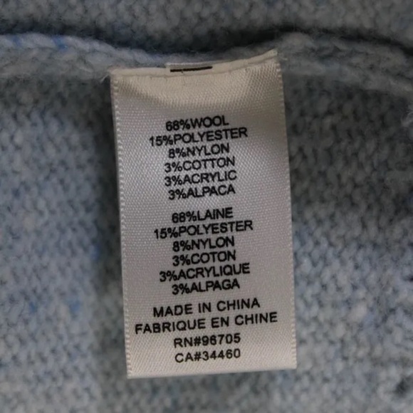 La Vie Rebecca Taylor Blue Fair Isle Wool Blend Cardigan Sweater NWT XL - Picture 14 of 15